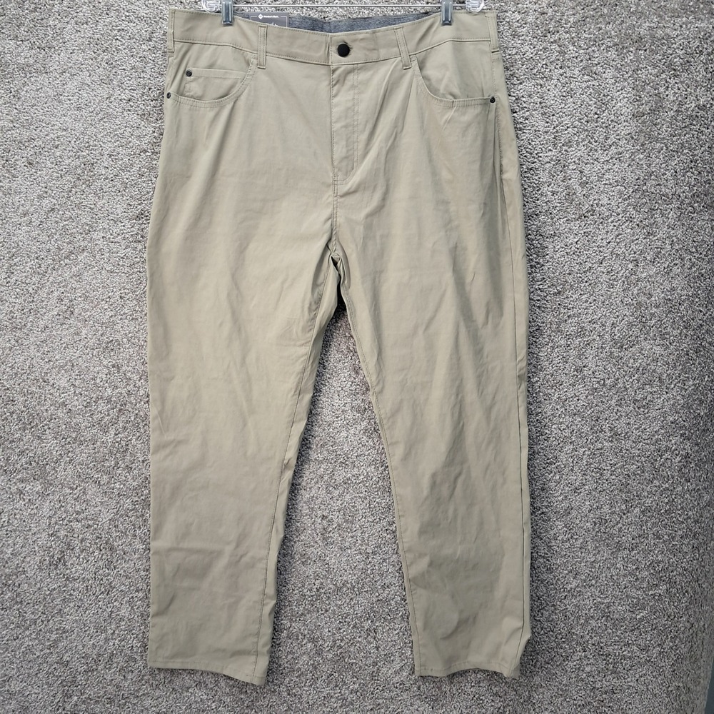 Member's Mark Denali Pant Mens 40x30 Sandrock Tan Straight Fit Stretch UPF 50